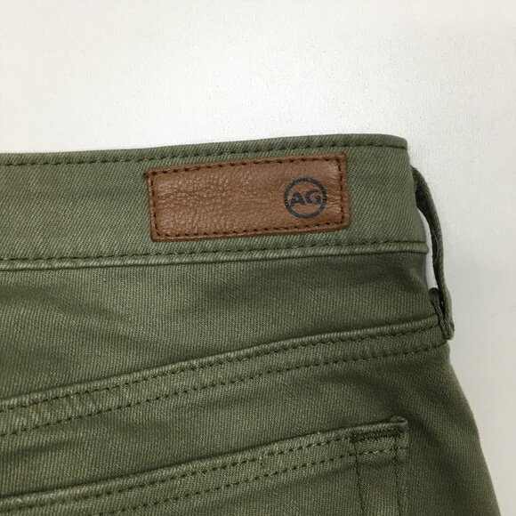 AG ADRIANO GOLDSCHMIED Green Distressed The Legging Ankle Super Skinny Jeans - Picture 11 of 13